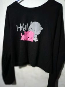 Black Crop top