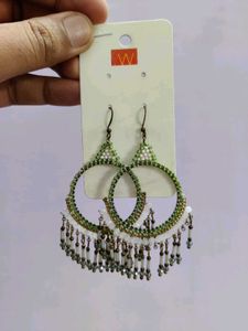 Boho Beaded Hoop Earrings