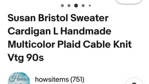 🇬🇧imported Susan Bristol Vintage Cardigan