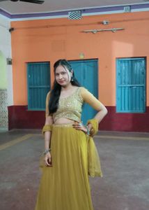 Triangle Cut Blouse And Lehenga