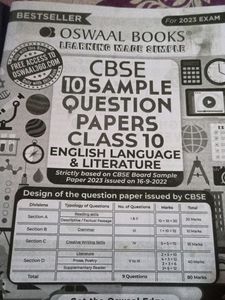 CBSE Class 10 Oswal Sample Paper English