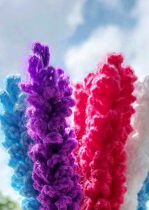Colorful Knit Lavender Decor