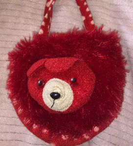 Red Bear Plush Bag