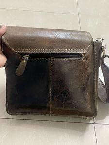 Vintage Leather Messenger Bag