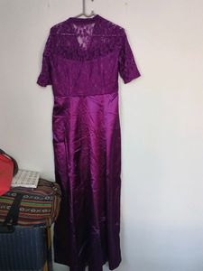 Maxi Satin And Netted Dress - BRIDESMAID, WEDDING