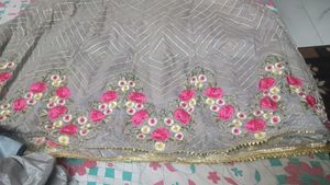 floor length kurta and dupatta with pyjami