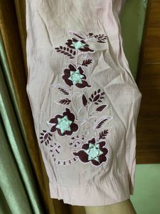 Embroidered Linen Cord Set