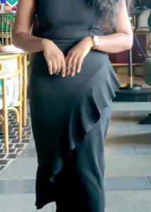 Elegant Black Ruffle Dress