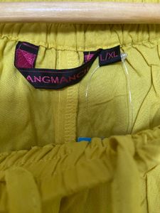 Rangmanch Lime Yellow Palazzo (L/XL)
