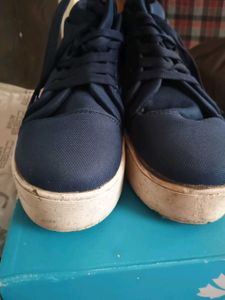 High heels canvas shoes 7"