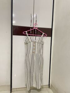 Striped Button-Front Sundress
