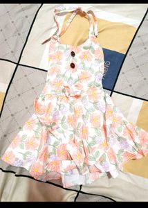Floral Print Cotton Frock