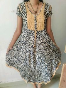 Blue And Brown Anarkali Kurti