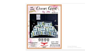 New Grid Pattern Bedsheet With 2 Pillow Cover