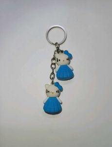 Blue Hello Kitty Keychain