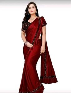 Elegant Maroon Saree