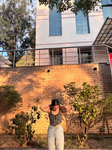 Cute Black Lace-Up Top