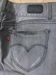 Gray Denim Mini Skirt