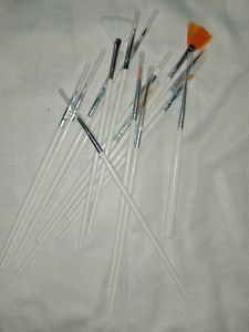 Combo Of New Nail Art Glitter And Brush Set