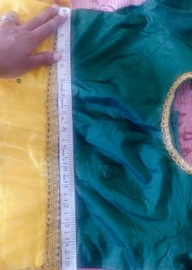 Long Frock With Dupatta For Haldi Ceremony