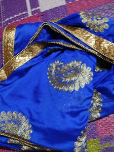 Blue Embroidered dupatta