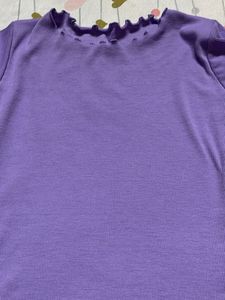 Cute Purple Ruffle Top