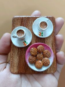 Chai &amp; Biscuit Fridge Magnet