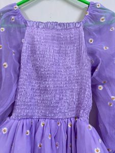 Lilac Daisy Tulle Blouse
