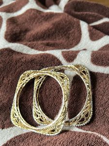 Gold &amp; Crystal Bangle Set