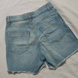 Distressed High Waist Shorts