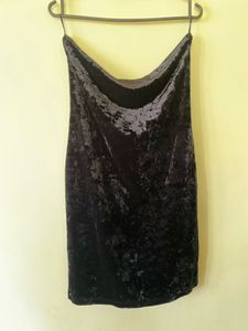 Black Velvet Mini Dress