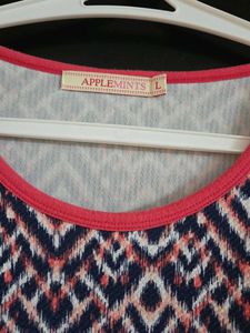 Patterned Long Sleeve Top