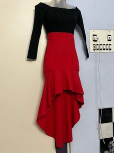 Yk2 Pinterest Black &amp; Red Party Dress