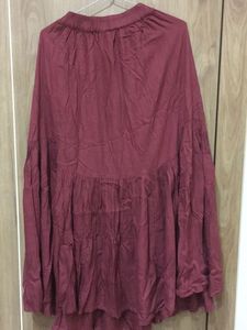Maroon Tiered Ethnic Skirt