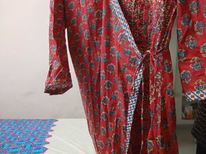 Red Printed Kurta