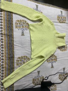 crop woolen top