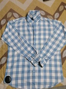 Blue &amp; White Checkered Shirt