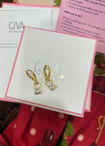 GIVA 925 silver golden Dangle earings