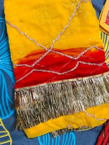 Yellow &amp; Red Salwar Kameez