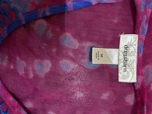 Tie-Dye Embroidered Tunic Top