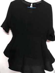 Black Peplum Top