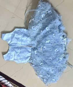Cute Blue Flower Dress