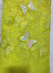 2 Meter Butterfly Sequined Net Fabric