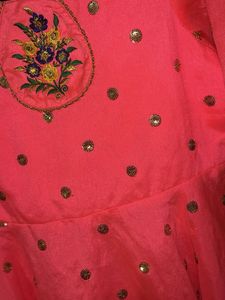 Pink Embroidered Kurta