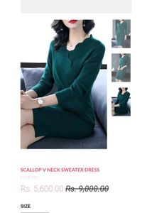 Elegant Green Sweater Dress