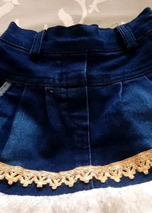 Baby Girl Denim Skirt Set