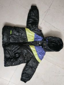 Stylish Color Block Puffer Jacket