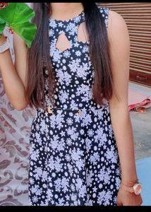 Party Wear Gawn Black &amp; White