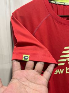 New Balance Essential Red DryFit TShirt