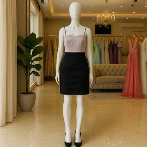 Chic Two-Tone Mini Dress